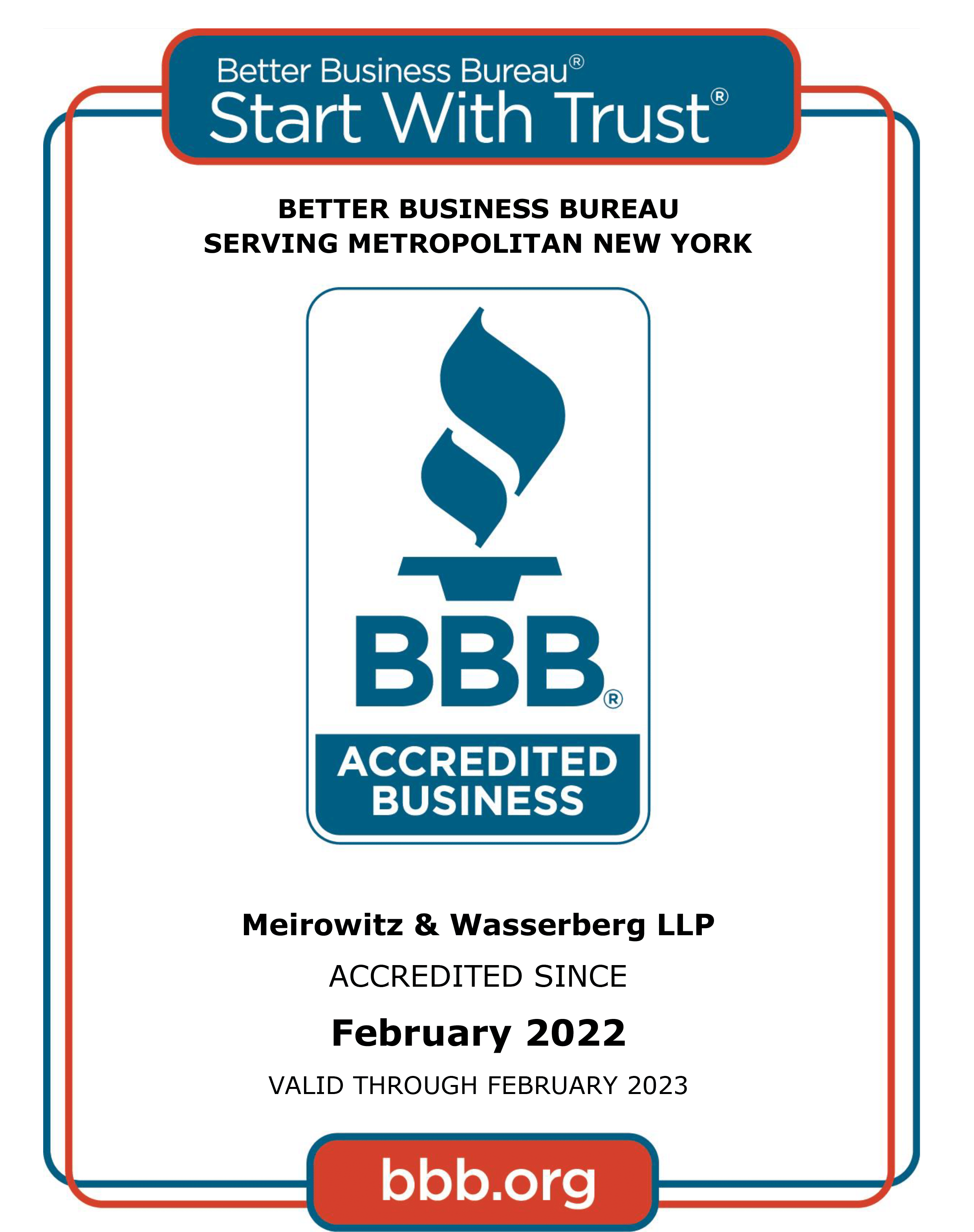 BBB Accredited Business badge