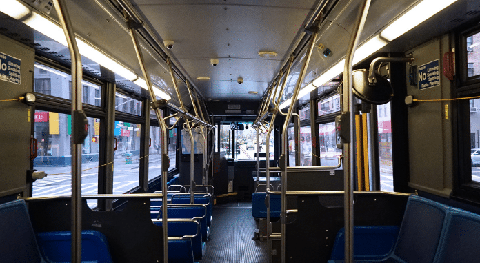 Inside New York City Bus