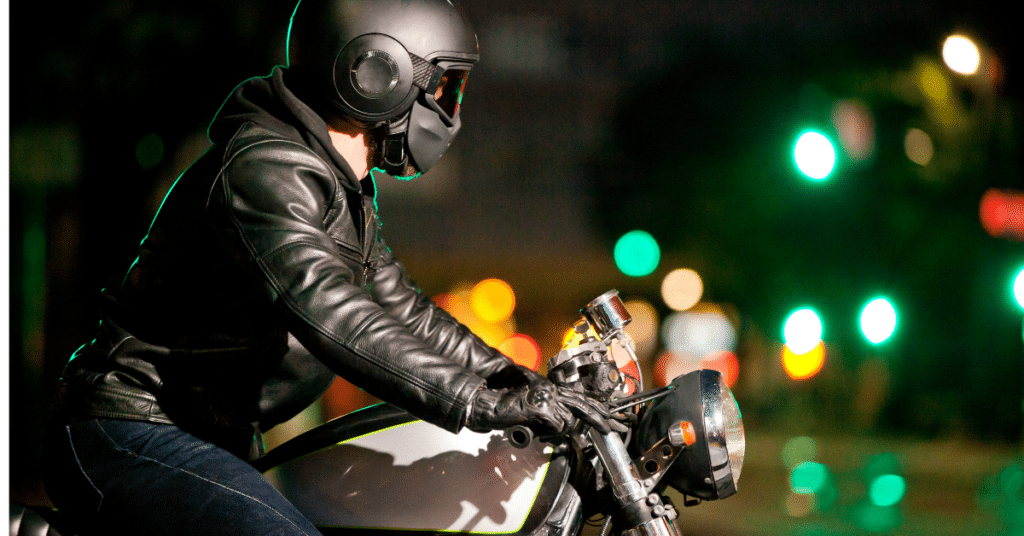 Photo of a man riding a motorcycle in Newark