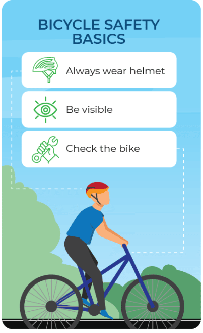 bicycle safety basics infographic