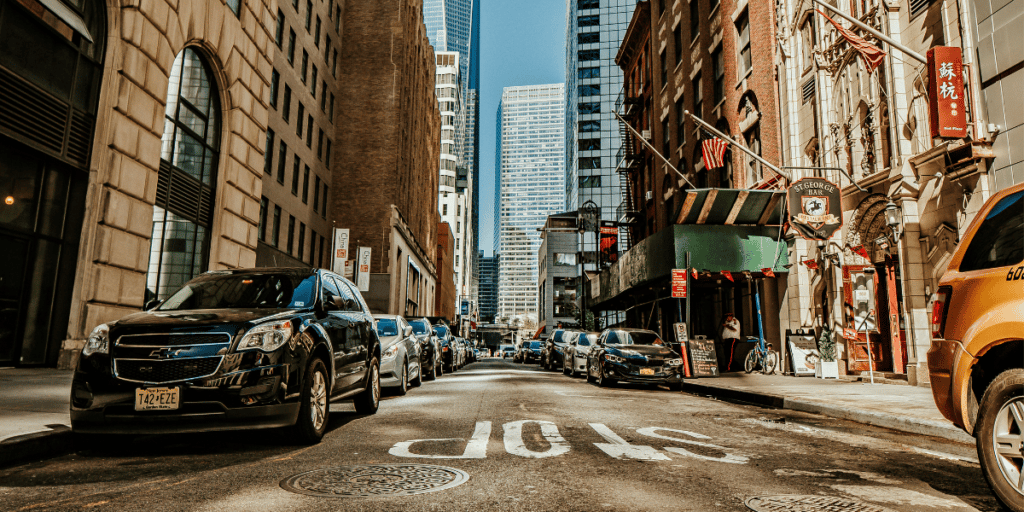 NYC street crosswalk