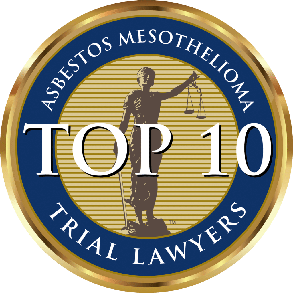 Asbestos Mesothelioma TOP 10 Trial lawyers Badge