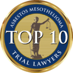 Asbestos Mesothelioma TOP 10 Trial lawyers Badge
