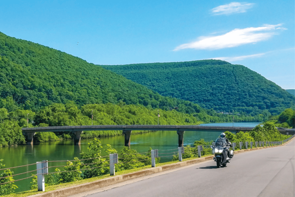 Motorcycle rider in Pennsylvania