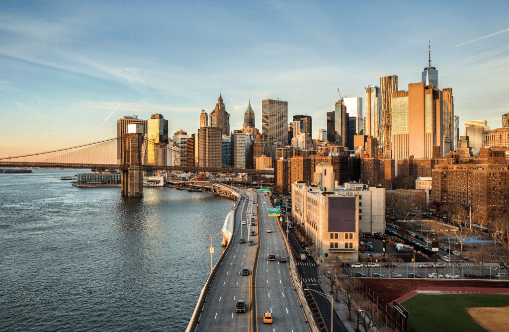 Photo of traffic on NYC roads before motorcycle accident