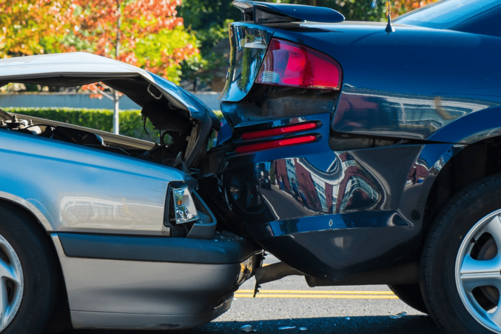 Rear end accident