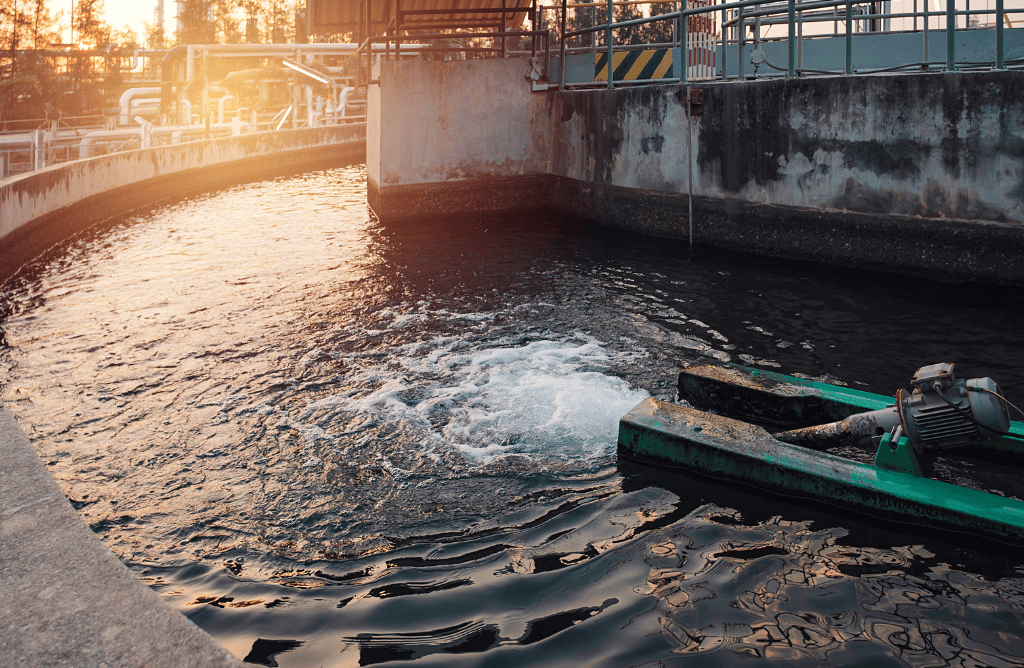 Photo of industrial wastewater at Camp Lejeune