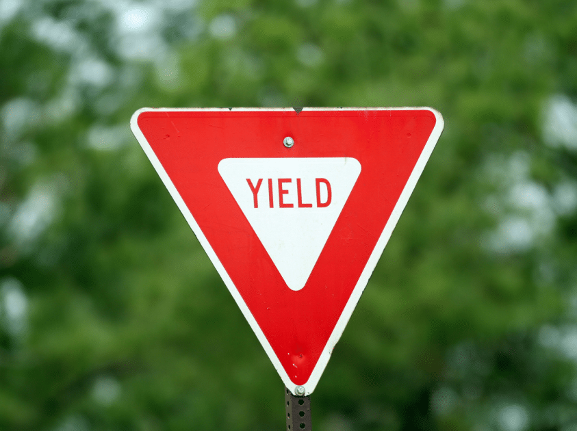 yield road sign