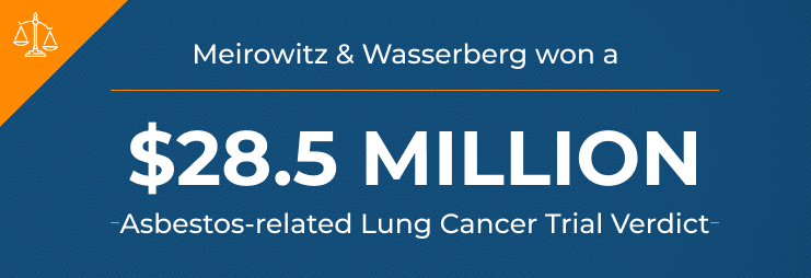 28.5 million asbestos related lung cancer settlement