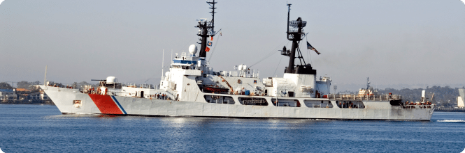 A U.S. Coast Guard ship