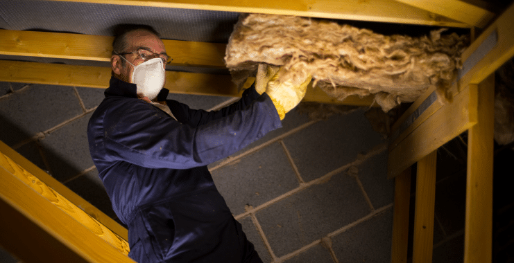 An asbestos worker
